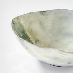 Fausto Melotti Fausto Melotti Decorative Bowl in Green Enameled Ceramic 50s - 3144069