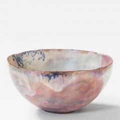 Fausto Melotti Fausto Melotti Decorative Bowl in Lilac Enameled Ceramic 60s - 3137274