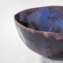 Fausto Melotti Fausto Melotti Decorative Bowl in Purple Enameled Ceramic 60s - 3124713