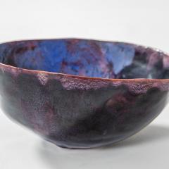 Fausto Melotti Fausto Melotti Decorative Bowl in Purple Enameled Ceramic 60s - 3124715