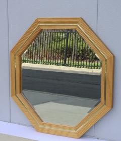 Faux Bamboo And Brass Large Octagonal Mirror - 4114643