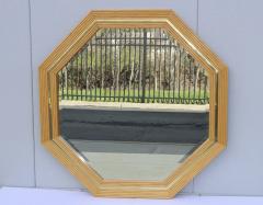Faux Bamboo And Brass Large Octagonal Mirror - 4114645