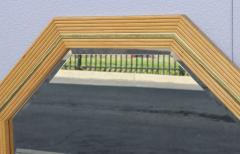 Faux Bamboo And Brass Large Octagonal Mirror - 4114646