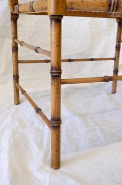 Faux Bamboo Armchair With Vienna Straw Seat 1970s - 4736870