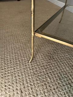 Faux Bamboo Brass Glass table - 3862540