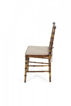 Faux Bamboo and Cane Seat Side Chair - 4669482