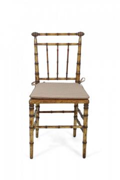 Faux Bamboo and Cane Seat Side Chair - 4669488