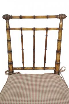 Faux Bamboo and Cane Seat Side Chair - 4669490