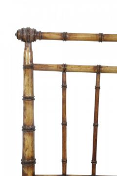 Faux Bamboo and Cane Seat Side Chair - 4669491