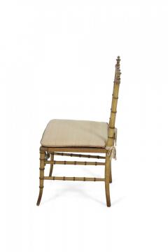 Faux Bamboo and Cane Seat Side Chair - 4669494