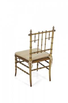 Faux Bamboo and Cane Seat Side Chair - 4669495
