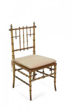 Faux Bamboo and Cane Seat Side Chair - 4669499