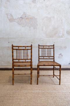 Faux Bamboo and Vienna Straw Dining Set 1970s - 4736843