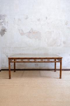 Faux Bamboo and Vienna Straw Dining Set 1970s - 4759451