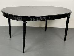 Faux Bamboo and Wicker Dining Table Ebony American of Martinsville - 2887222