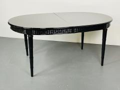 Faux Bamboo and Wicker Dining Table Ebony American of Martinsville - 2887223