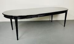 Faux Bamboo and Wicker Dining Table Ebony American of Martinsville - 2887224