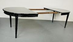 Faux Bamboo and Wicker Dining Table Ebony American of Martinsville - 2887232