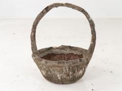 Faux Bois Basket Garden Ornament - 2570932