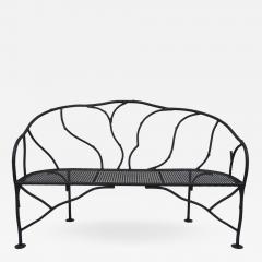 Faux Bois Wrought Iron Garden Bench - 1073629