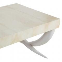 Faux Ivory and Parchment Coffee Table - 3564113