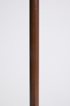 Faux Leather and Brass Floor Lamp - 4662213