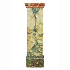 Faux Marble Painted Wood Pedestal or Cabinet - 3786679