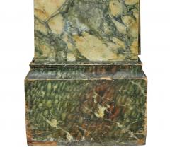 Faux Marble Painted Wood Pedestal or Cabinet - 3786681