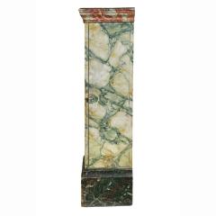 Faux Marble Painted Wood Pedestal or Cabinet - 3786682