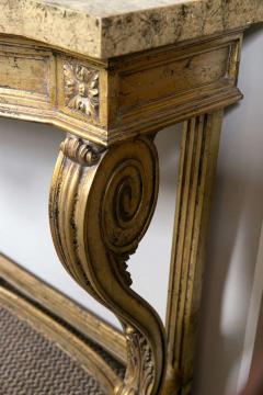 Faux Marble Top Louis XV Style Console Table Attributed to Maison Jansen - 3010932