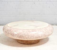 Faux Pink Cream Marble Mushroom Coffee Table 1980 - 2750882