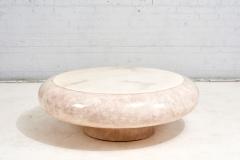 Faux Pink Cream Marble Mushroom Coffee Table 1980 - 2750883