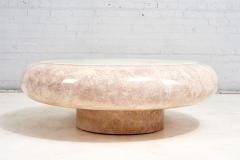 Faux Pink Cream Marble Mushroom Coffee Table 1980 - 2750884