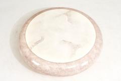 Faux Pink Cream Marble Mushroom Coffee Table 1980 - 2750885