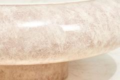 Faux Pink Cream Marble Mushroom Coffee Table 1980 - 2750888