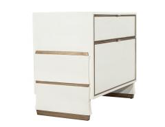 Faux Shagreen Modern Office Cabinet - 3995595