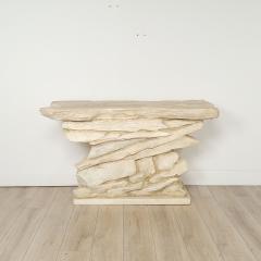 Faux Stacked Stone Console by Sirmos circa 1970 - 3972323