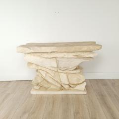 Faux Stacked Stone Console by Sirmos circa 1970 - 3975158