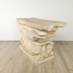 Faux Stacked Stone Console by Sirmos circa 1970 - 3975160