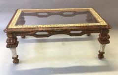 Faux Tortoise Shell and Reverse Painted Coffee Table - 1078284