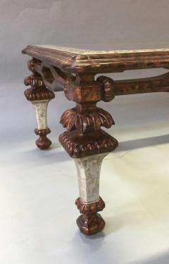 Faux Tortoise Shell and Reverse Painted Coffee Table - 1078287