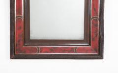 Faux Tortoiseshell Queen Anne Style Mirror with Segmented Border - 2104440