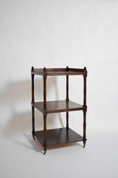 Faux bamboo bookshelves pedestal table 1960s  - 4695775