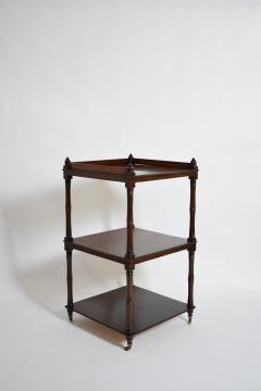 Faux bamboo bookshelves pedestal table 1960s  - 4695776
