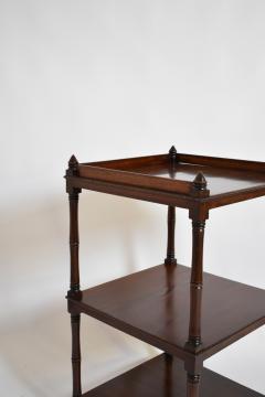Faux bamboo bookshelves pedestal table 1960s  - 4695778