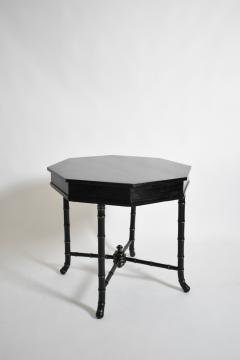 Faux bamboo octogonal table 1910s  - 4695727