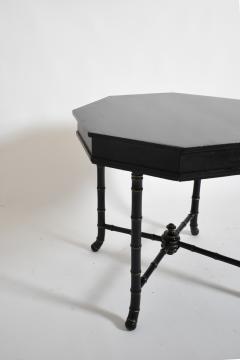 Faux bamboo octogonal table 1910s  - 4695728