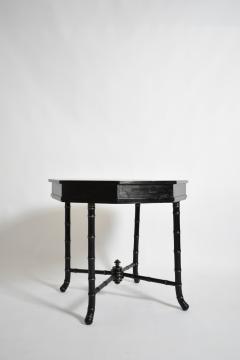 Faux bamboo octogonal table 1910s  - 4695731