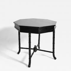 Faux bamboo octogonal table 1910s  - 4702037