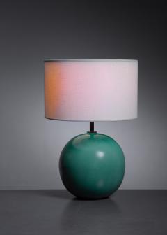 Fayence Manufactur Kandern Green ceramic table lamp by Fayence Manufactur Kandern Germany - 1343806